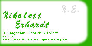 nikolett erhardt business card